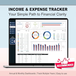 Income and Expense Tracker: Personal Finance Excel Spreadsheet