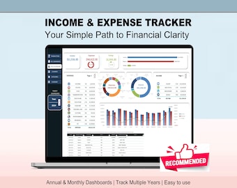 Income and Expense Tracker: Personal Finance Excel Spreadsheet