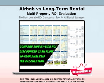 Rental Property ROI Comparison: Airbnb vs Long-Term (Spreadsheet)