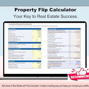 Property Flip Calculator - (Excel and/or Google Sheets)