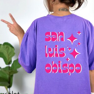 San Luis Obispo Shirt, SLO Shirt, San Luis Obispo Funky Shirt, Comfort Colors Shirt, Oversized shirt, Central Coast Shirt