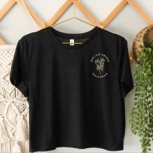 San Luis Obispo crop tee, San Luis Obispo Shirt, San Luis Obispo tee, San Luis Obispo gift, SLO shirt, Cal Poly, Cal Poly tee