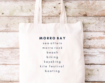 Morro Bay Organic Cotton Tote Bag, Central Coast Gift