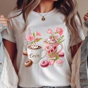 Coffee Valentine PNG | Hand-Drawn Valentine&#39;s Day Graphics | Digital Download for Coffee Lovers | Sublimation Designs