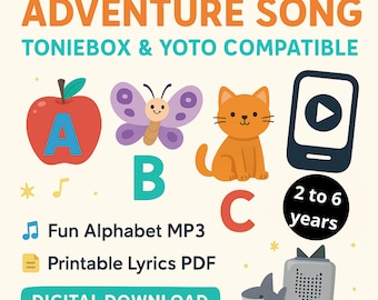 MP3 Alphabet Adventure Song for Kids - Fun Audio for Learning the Alphabet Compatible with Toniebox and Yoto Download  Lyrics PDF