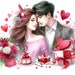 VALENTINES Day WATERCOLOR 10 CLIPART Bundle, Red Roses Bouquet, Heart ...