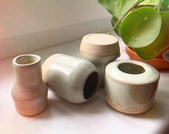 Mini Vase, Keramik, Handmade, Mint