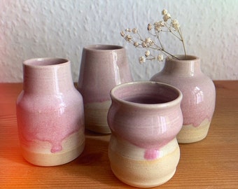 Mini Vase, Keramik, Handmade, pink opal