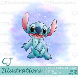 Cute Devil Stitch Sketch Clipart Sublimation Design Digital ...