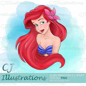 Cute Little Mermaid Clipart Pattern PNG DIGITAL DOWNLOAD Commercial Use Printable Digital Paper Background design Ariel Sebastian flounder