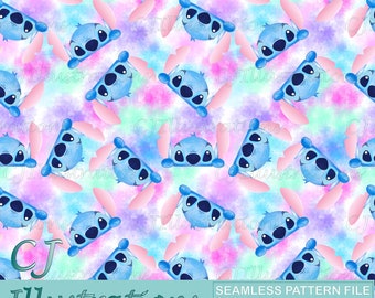 Lindo patrón sin costuras de puntada DESCARGA DIGITAL Uso comercial imprimible. Diseño de fondo de papel digital clipart ohana hawaii lilo y puntada