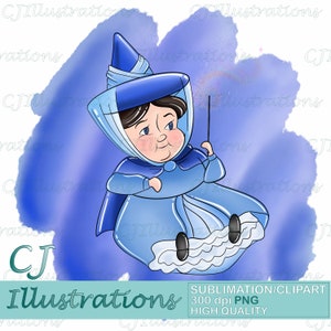 Cute Merryweather Fairy Clipart Pattern PNG DIGITAL DOWNLOAD Printable Digital Background design Sleeping beauty Aurora Maleficent 3 fairies