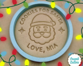 Cortador y sello de galletas navideñas personalizadas para Papá Noel