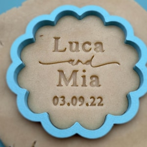 Personalized Wedding | Engagement Cookie Cutter and Stamp