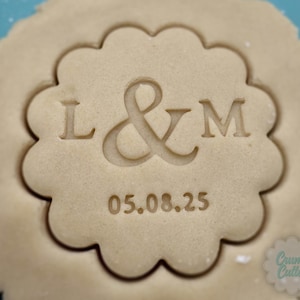 Personalized Wedding | Engagement Cookie Cutter and Stamp