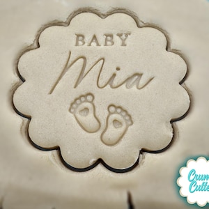 Custom Baby Name Cookie Cutter & Stamp