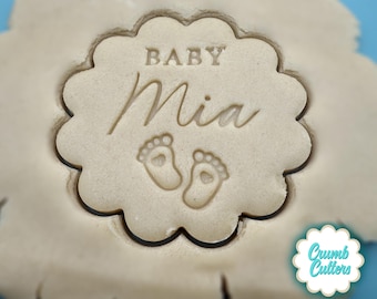 Custom Baby Name Cookie Cutter & Stamp