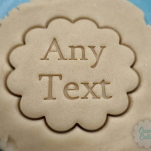 Custom Text Cookie Cutter & Stamp