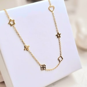 Anaya gold heart necklace