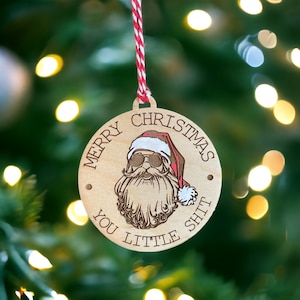 Funny Christmas Ornament SVG Laser | Digital File