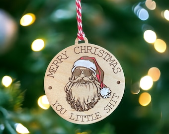 Funny Christmas Ornament SVG Laser | Digital File