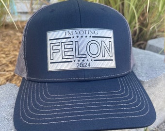 I'm Voting Felon 2024 Trump Patch SVG | Digital File For Laser Engraving