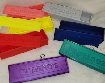 Domino Box 1/4" - 3/8" - 1/2" thick domino, Designed for 28 tile set Domino's ONlY