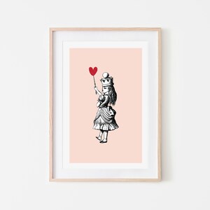 Vintage Alice in Wonderland Digital Print- Alice with Crown and Sceptre