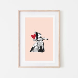 Vintage Alice in Wonderland Digital Print- The Queen of Hearts