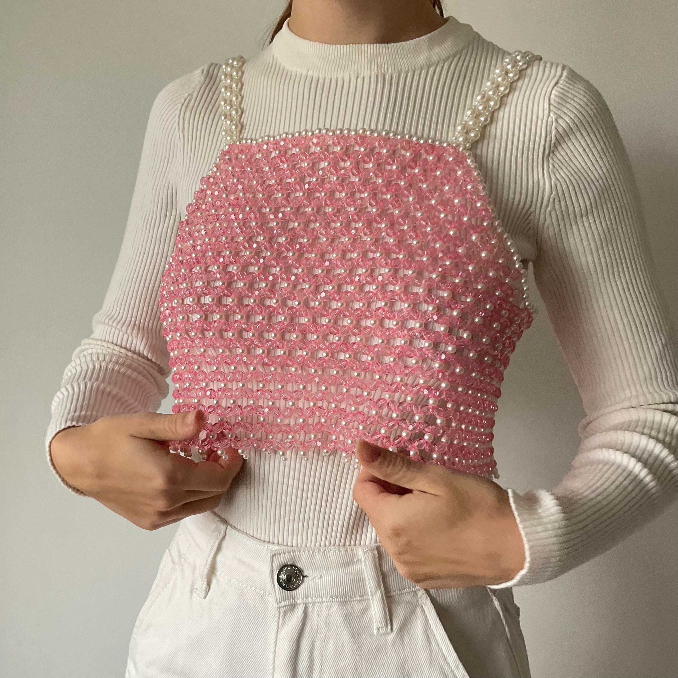Hot Pink Beaded Top (XS)