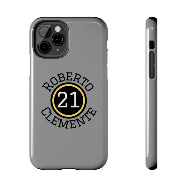 Roberto Clemente #21 Tough Phone Cases, Vintage Sports Memorabilia, Gift for Baseball Fans, Baseball Legend