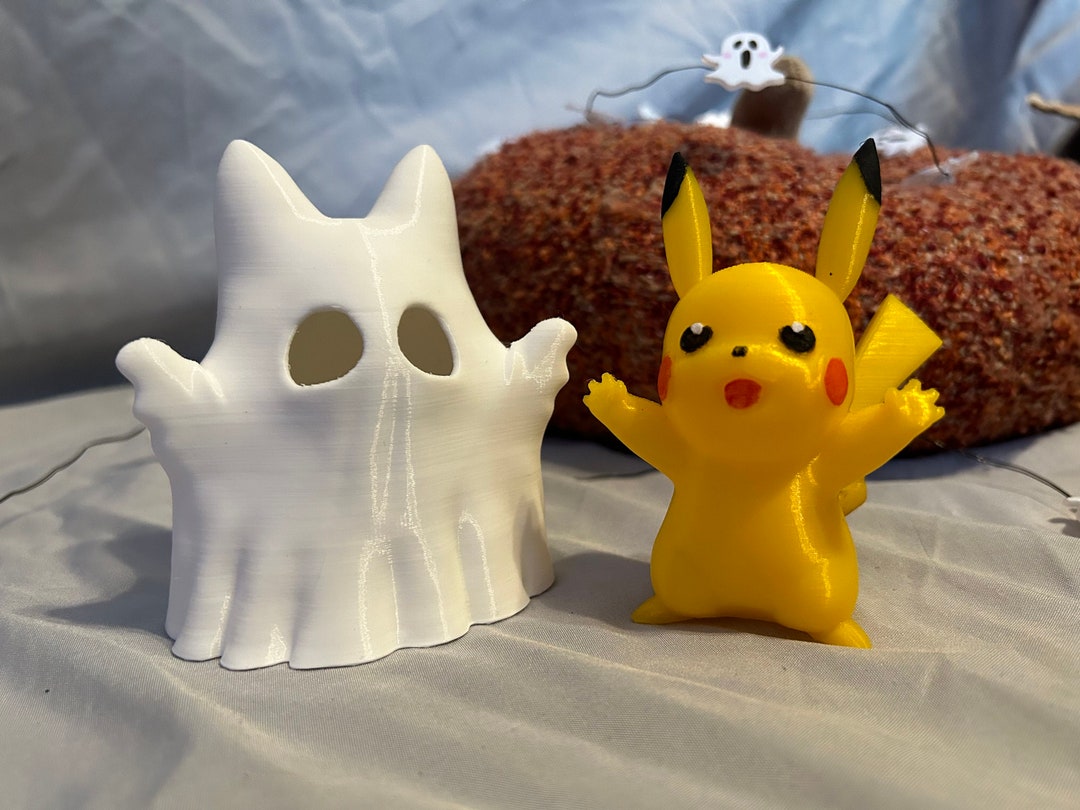 3D Printed Pikachu Ghost Figurine the Adorable Haunt of Your - Etsy