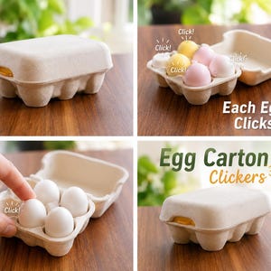 3D gedruckte Eierkarton Fidget Spielzeug - Clicky Keyboard Switch Eggs