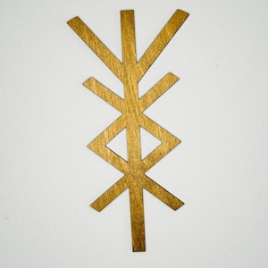Nordic Protection Bindrune Wall Decor Viking Rune Symbol Norse Spiritual Art