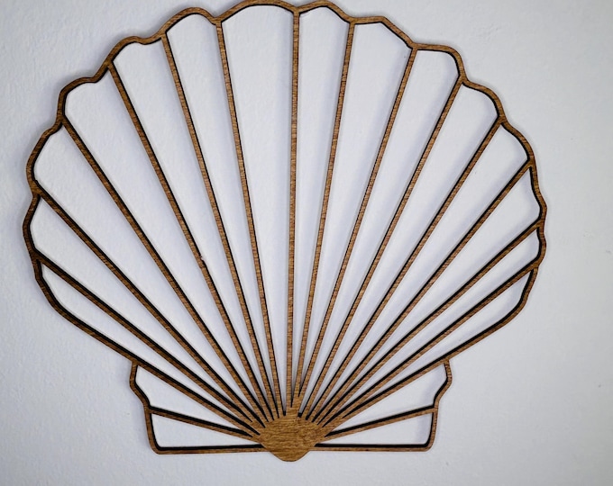 Handmade Birch Seashell Wall Art – Coastal Beach House Decor