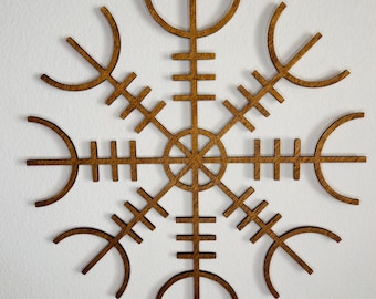Aegishjalmur Helm of Awe: Viking Protection Symbol, Norse Decor