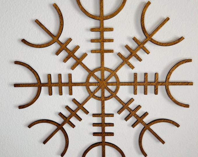 Aegishjalmur Helm of Awe: Viking Protection Symbol, Norse Decor