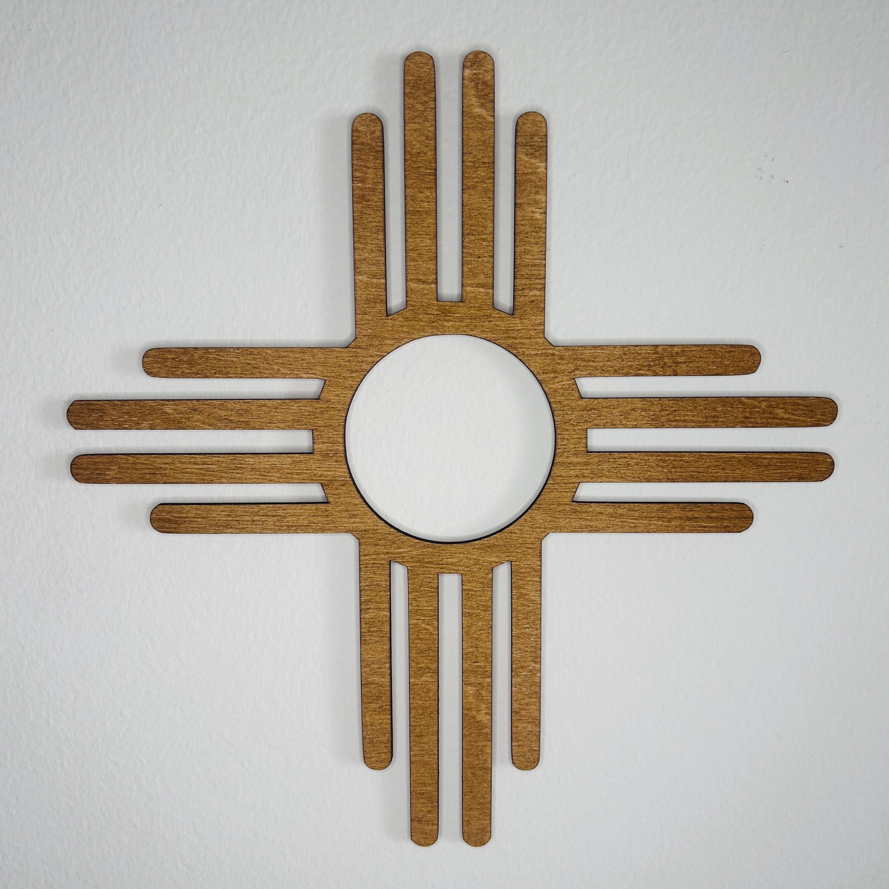 Zia Sun Stencil 12x12 Inch - Southwest New Mexico Desert Symbol For DIY Signs & Crafts - Reusable 7mil Mylar By Stencils By Joanie
