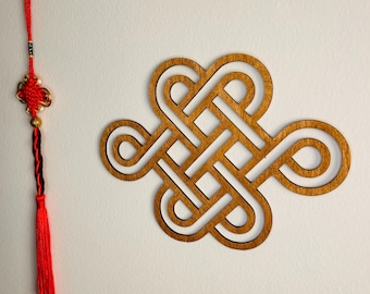 Endless Knot Wall Hanger – Sacred Symbol Decor, Spiritual Geometry Art