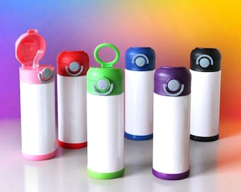 Personalized Water Bottle Flip Top, 12 oz, Insulated Toddler Tumbler, Kids Tumblers