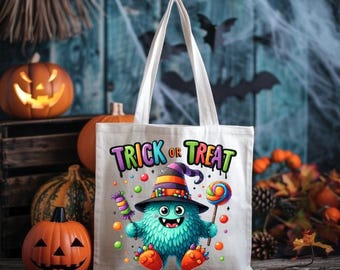 Bolsa de tela personalizada para Halloween, bolsa personalizada para pedir dulces