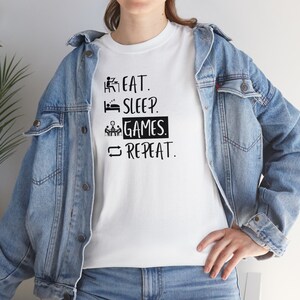 Eat Sleep Games Repeat T-shirt