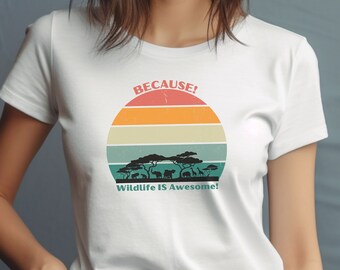 Camiseta de manga corta de Jersey de Wildlife is Awesome