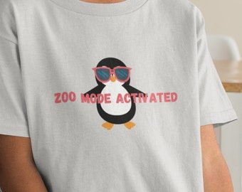 Camiseta de manga corta para niños pequeños Zoo Mode Activated Zoo Trip