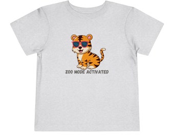 Camiseta de manga corta para niños pequeños Zoo Mode Activated