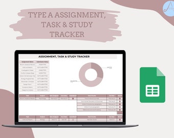 OPDRACHT, TAAK, STUDIE Tracker | Taak chunking | Dynamische kalender | Google Spreadsheets | Beige