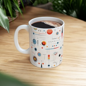 バウハウス デザイン (12 のうち 4) コーヒー マグ - 建築家、アーティスト、オフィス クリエイティブ向けのレトロな 11 オンス カップ