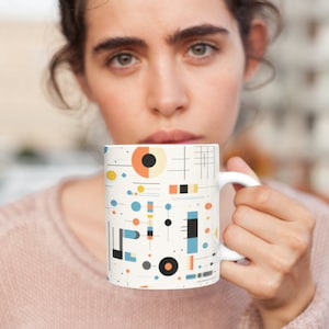Bauhaus Design (2 of 12) Coffee Mug - Retro 11oz Cup for Architects, Artists, and Office Creatives