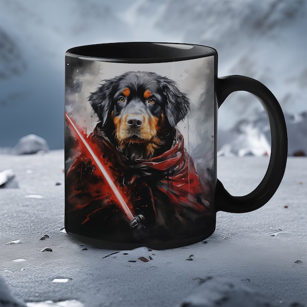 Bernese Mountain Dog Galactic Canine Overlord Water color Ceramic Mug (11 oz) Coffee Cup | Perfect Gift for Sci-Fi Fans