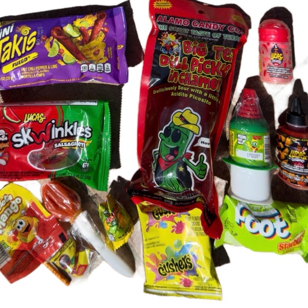 Chamoy Pickle Kit, Mexican Candy Batch, Chamoy Lovers Candy set, Chamoy and mango candy gift set, candy batch gift set